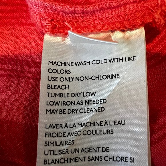 We The Free Oversized Orange on Orange-Red Stripes Popover Shirt Size XS - Picture 13 of 14